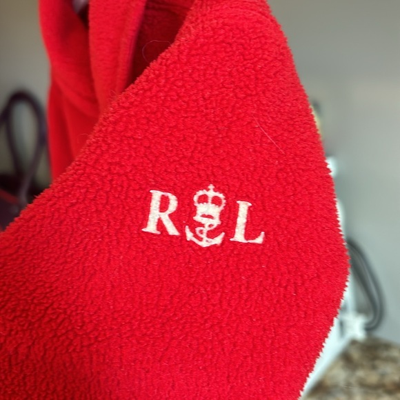 Polo Jeans Co. Ralph Lauren 2T Red Button Up Fleece w/pockets - Picture 3 of 8